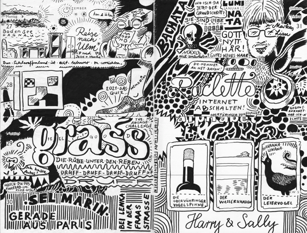 Drawn Diary 2021 week 52 | 27 December 2021–02 January 2022